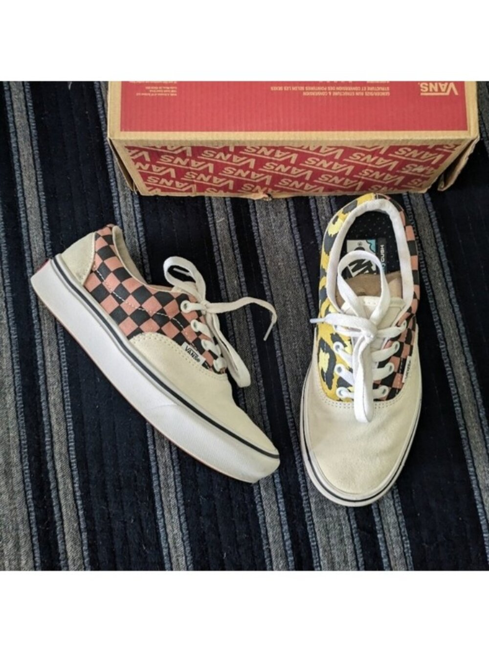 VANS Comfycush Era Mixed Media Suede Checker Leopard Women 1026